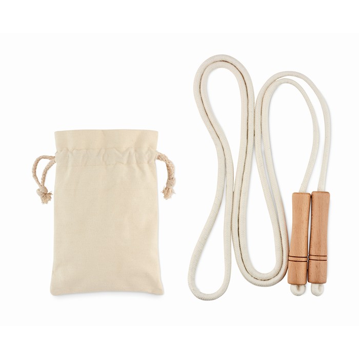 Jump Cotton Skipping Rope - Beige