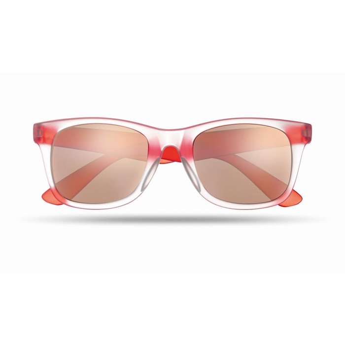 America Touch Sunglasses With Mirrored Lense - Red