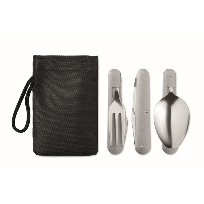 3 Service Camping SS Cutlery Set - Silver