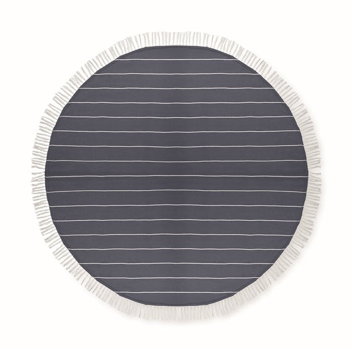 Round Malibu Cotton Hammam Towel - Blue