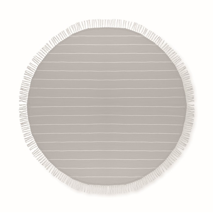 Round Malibu Cotton Hammam Towel - Grey