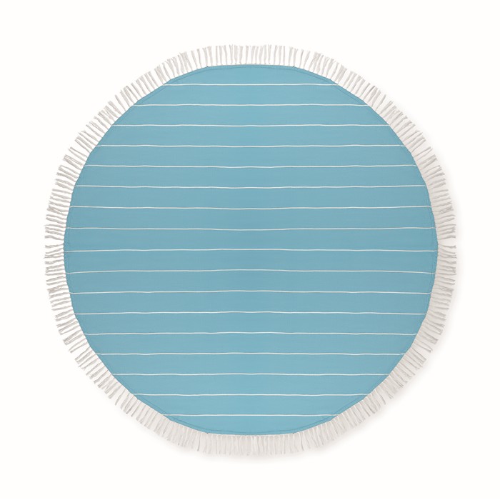 Round Malibu Cotton Hammam Towel - Turquoise