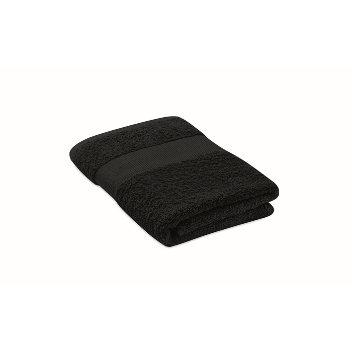 Terry Towel Organic Cotton 100 x 50cm - Black- Black