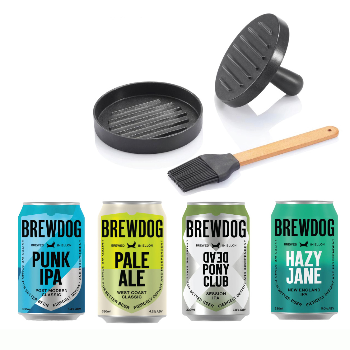 Beer & BBQ Hamper With Burger Press