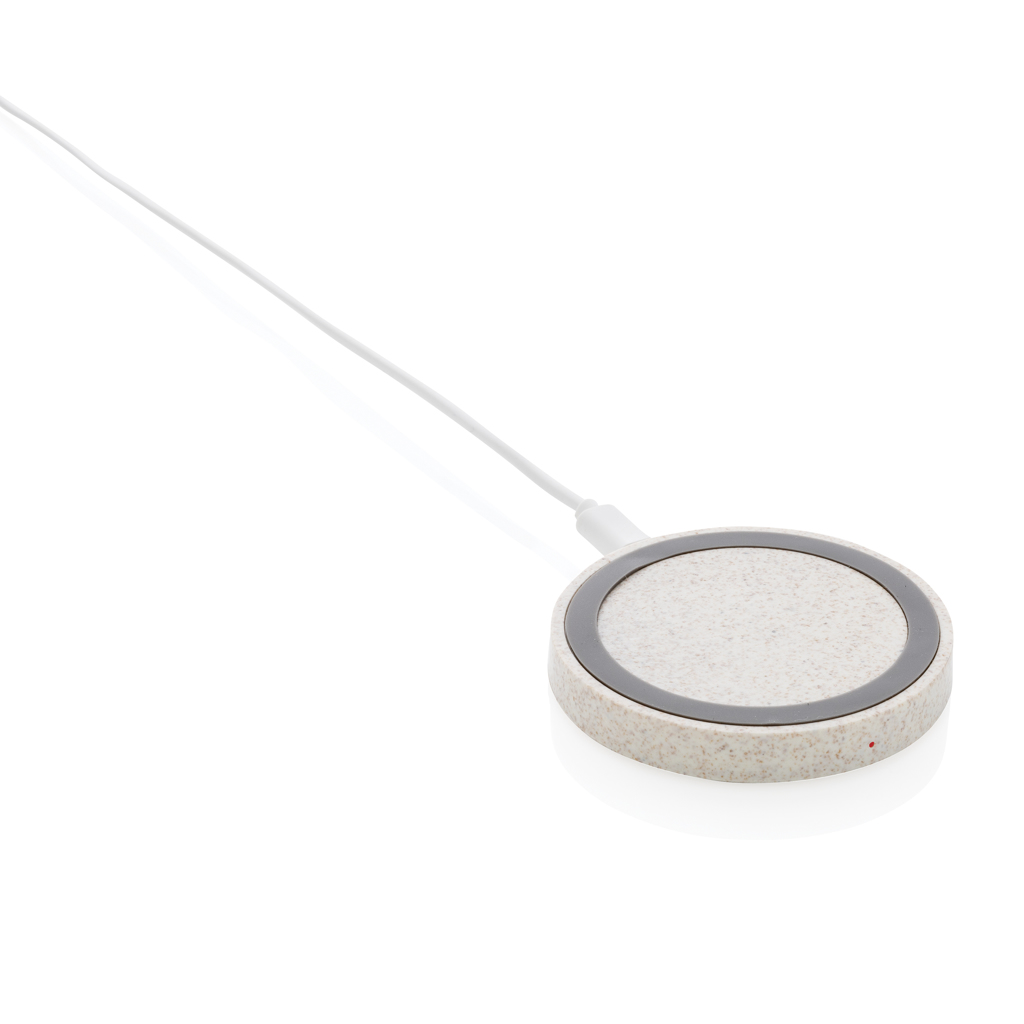 Wheat Straw 5W Round Wireless Charging Pad