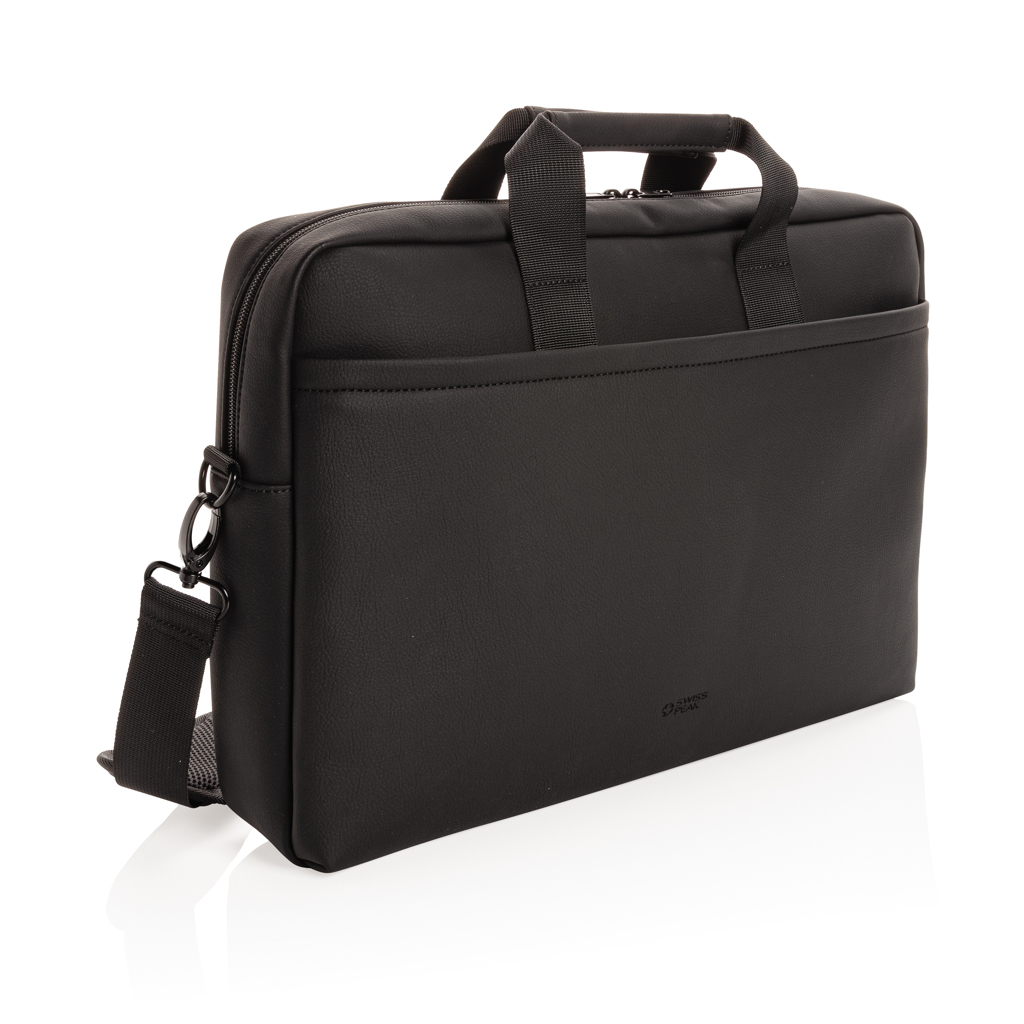 Swiss Peak Deluxe Vegan Leather Laptop Bag Pvc Free